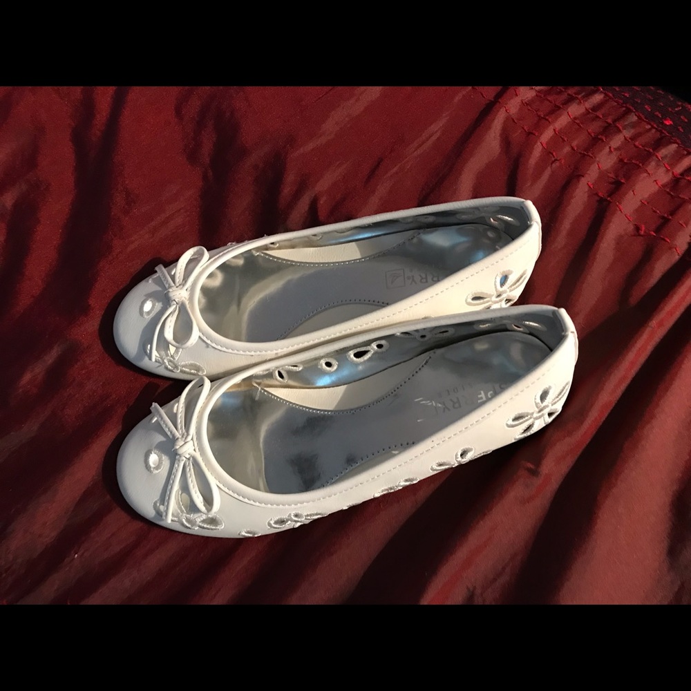 COPY - Sperry Girls White Dress Shoes